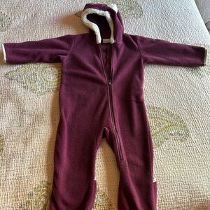 Columbia Maroon Kids One Piece Footie